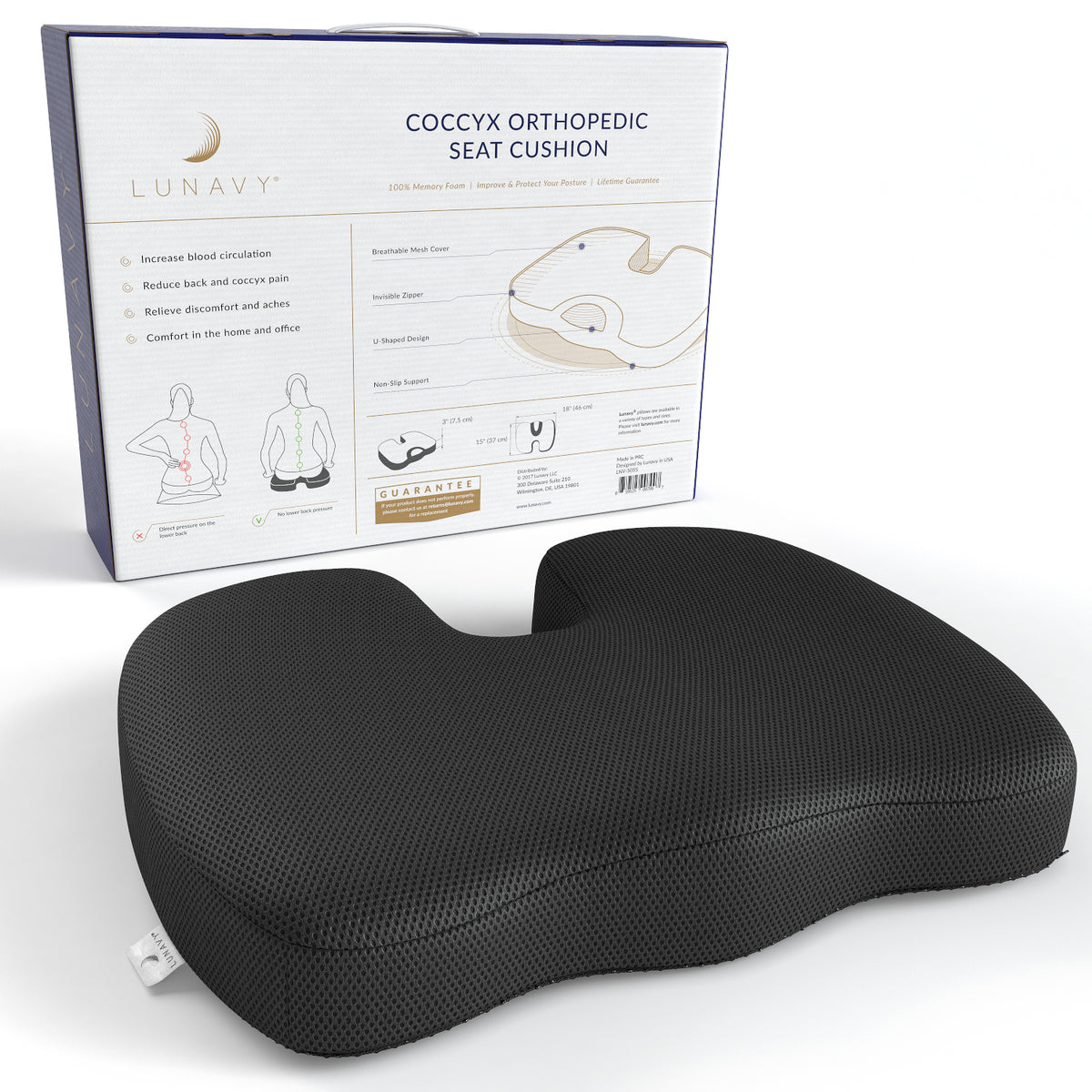 Coccyx Orthopedic Seat Cushion Lunavy Llc