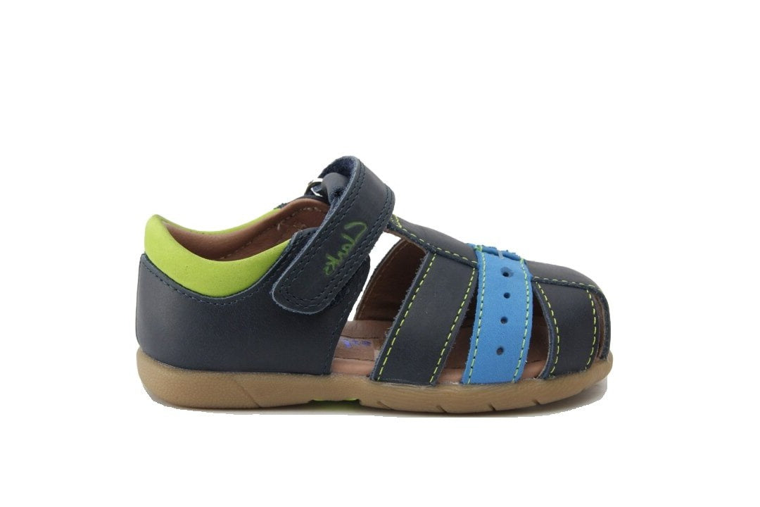 clarks navy sandals