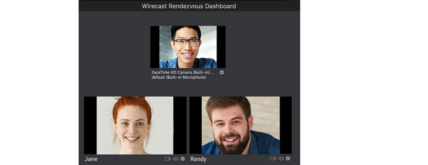 wirecast Rendezvous dashboard