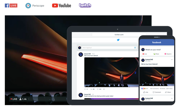 Vimeo Live streaming social media networks