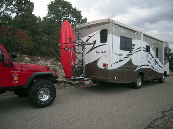 trailer hitch extension rack