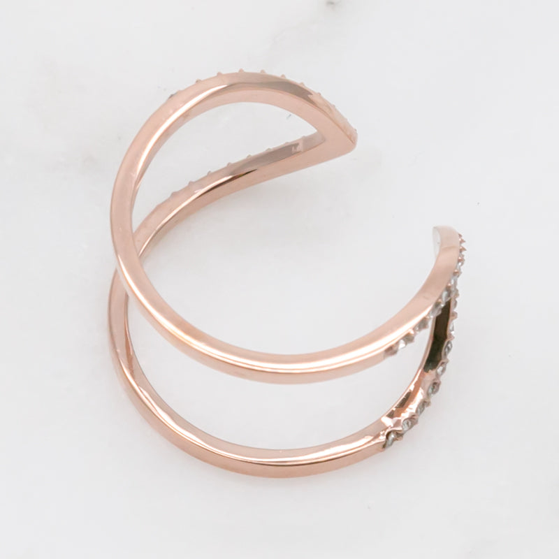 michael kors rose gold arrow ring