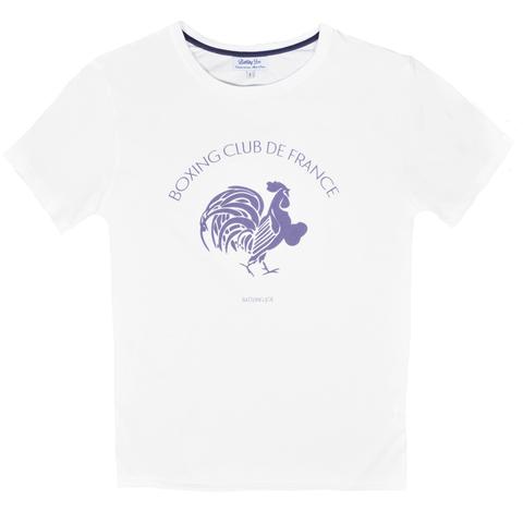 Battling Joe - T-shirt - Boxing Club de France - Blanc et bleu