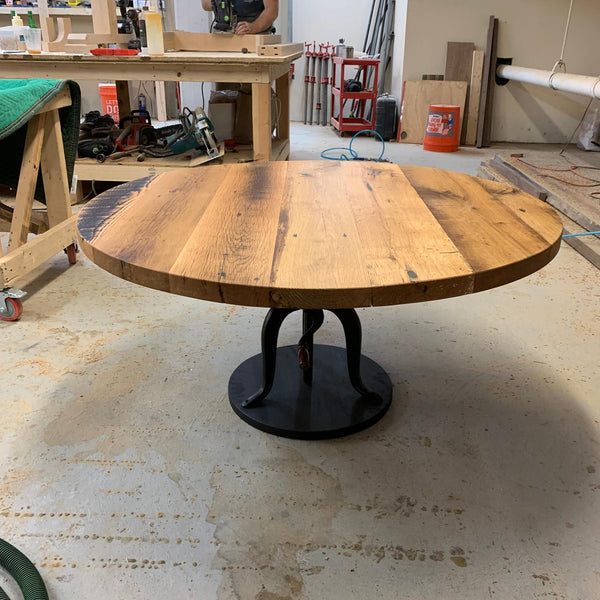 Reclaimed Oak Round Table