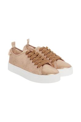 rose gold platform trainers