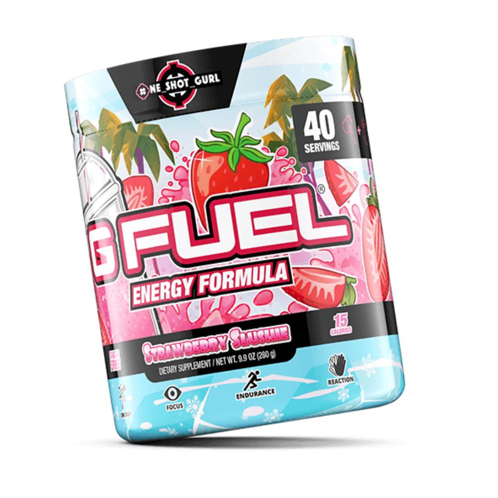 Gfuel Energy Formula Strawberry Slushie Flavor 280g مسحوق طاقة