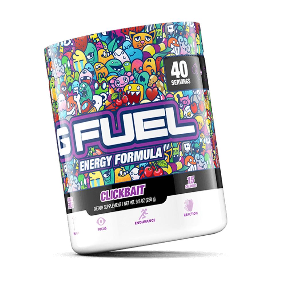 Gfuel Energy Formula Clickbait Flavor 280g مسحوق طاقة Store 974