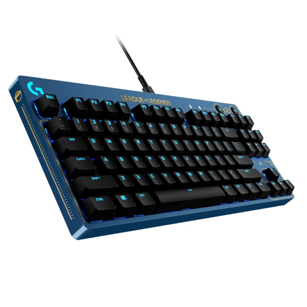 black and blue gaming keyboard