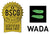 BSCG seal and WADA logo. text says: Banned Substances Control Group, the gold standard, BSCG, www.bscg.org, certified drug free. And WADA which stands for World Anti-Doping Agency