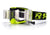 three quarter shot of the J.A.C. V3 MX Goggles by Risk Racing on a white studio background