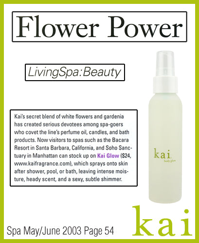kai fragrance featured in spa may/june 2003