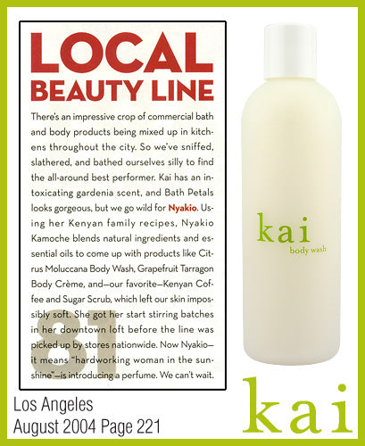 kai fragrance featured in los angeles august 2004