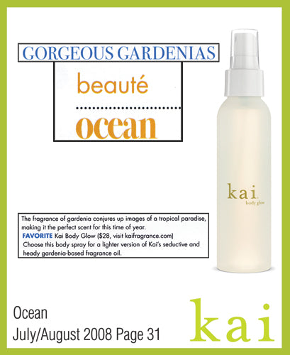 kai fragrance featured in ocean july/august 2008