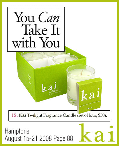 kai fragrance featured in hamptons august 2008