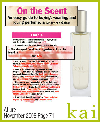 kai fragrance featured in allure november 2008