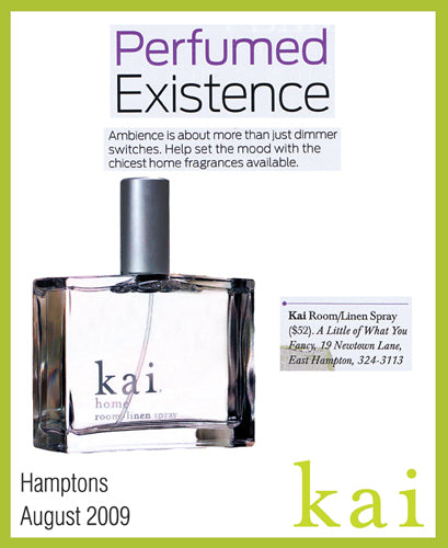 kai fragrance featured in hamptons august, 2009