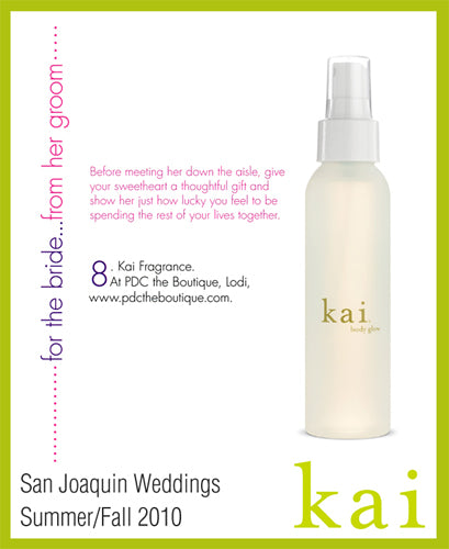 kai fragrance featured in san joaquin weddings summer/fall, 2010