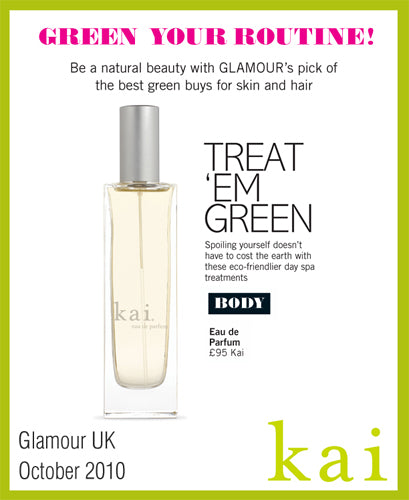 kai fragrance featured in glamour uk october, 2010