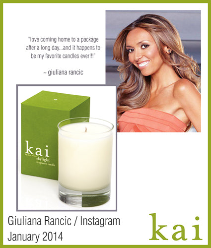 kai fragrance featured in giuliana rancic - instagram january 2014