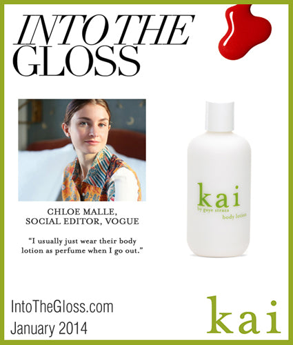 kai fragrance featured in intothegloss.com january 2014