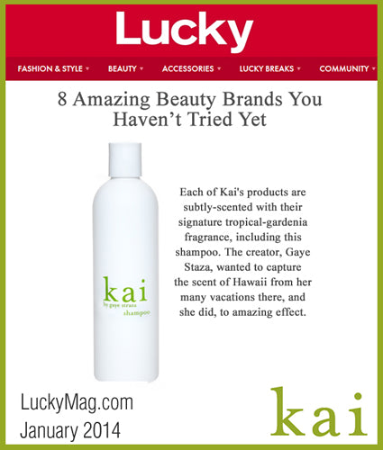 kai fragrance featured in lucky magazine - online january 2014