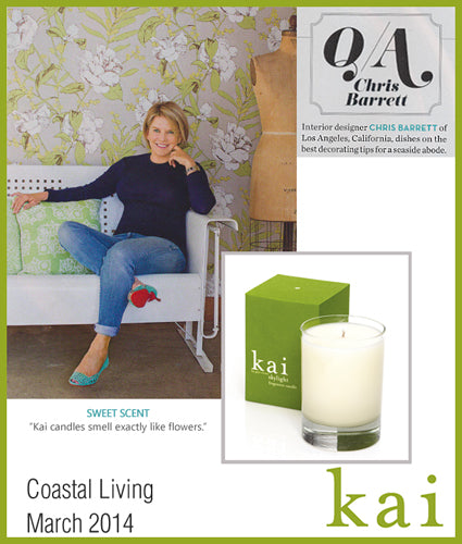 kai fragrance featured in coastal living march 2014