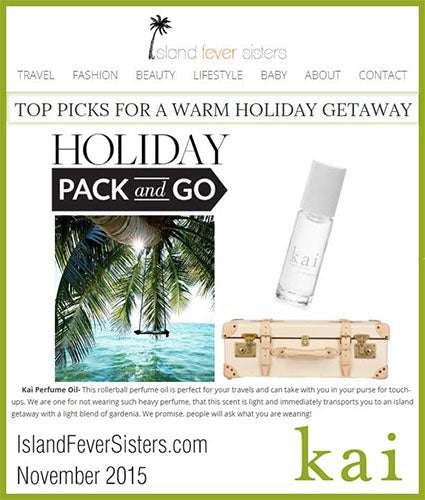 kai fragrance featured in islandfeversisters.com november 2015