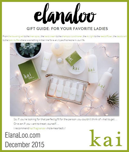 kai fragrance featured in elanaloo.com decemeber 2015