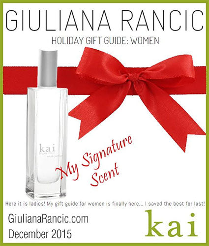 kai fragrance featured in giulianarancic.com decemeber 2015
