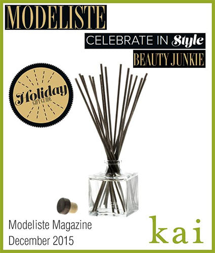 kai fragrance featured in modeliste decemeber 2015