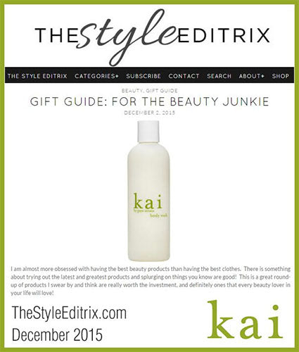 kai fragrance featured in thestyleeditrix.com december 2015