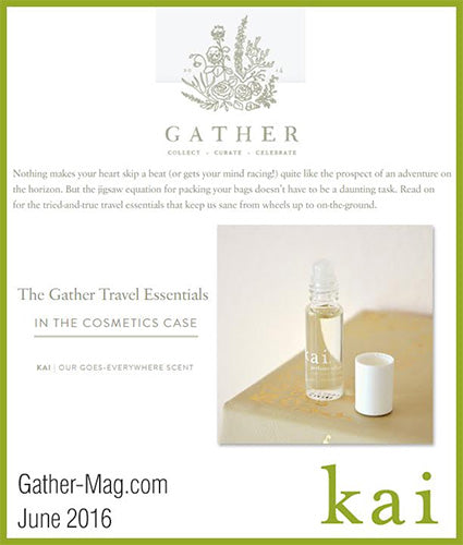 kai fragrance featured in gather-mag.com june 2016
