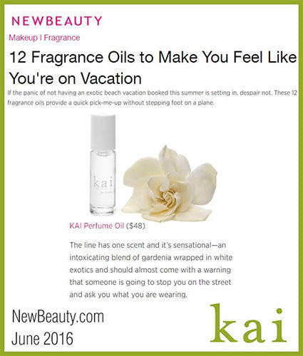 kai fragrance featured in newbeauty.com june 2016