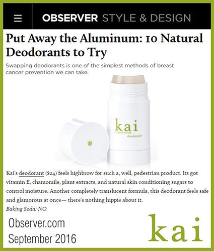 kai fragrance featured in observer.com september 2016