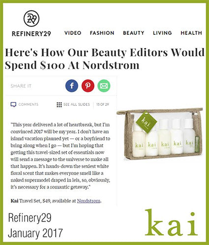kai fragrance featured in refinery29 january 2017