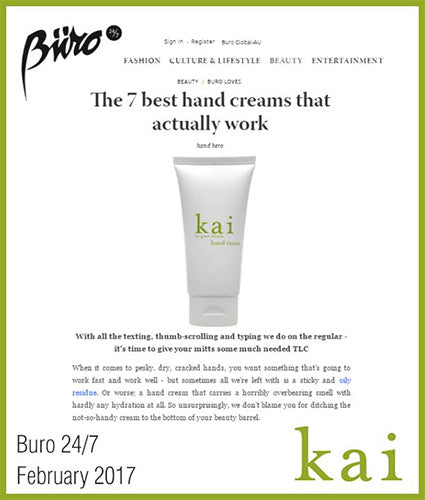kai fragrance featured in buro24/7 february 2017