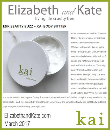 kai fragrance featured in elizabethandkate.com march 2017