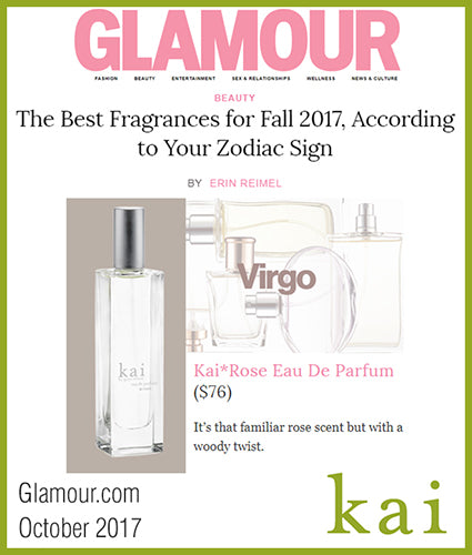kai fragrance featured in glamour.com october 2017