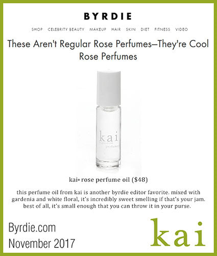 kai fragrance featured in byrdie.com november 2017