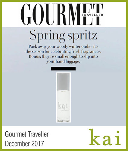 kai fragrance featured in gourmet traveler december 2017