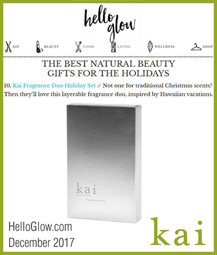 kai fragrance featured in helloglow.com december 2017