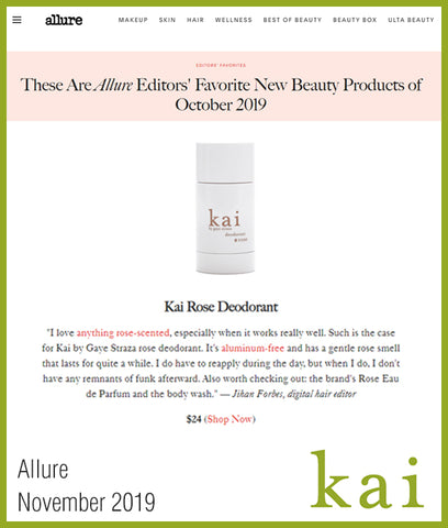 kai rose deodorant - allure editors favorite - october 2019