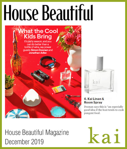 kai linen & room spray - house beautiful - december 2019