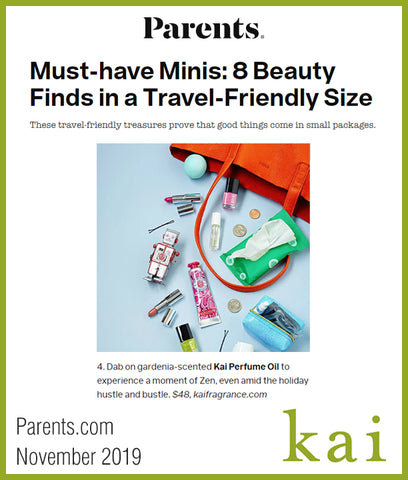 kai perfume oil in parents magazine - november 2019