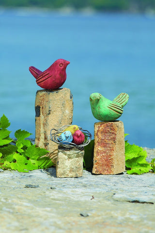 Happy Gardens - Birds on Rocks Garden Statue