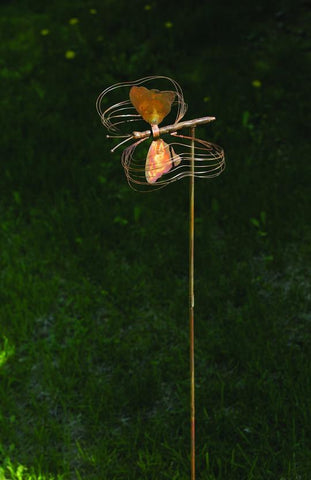 Happy Gardens - Butterfly with Spinning Wings Garden Stake