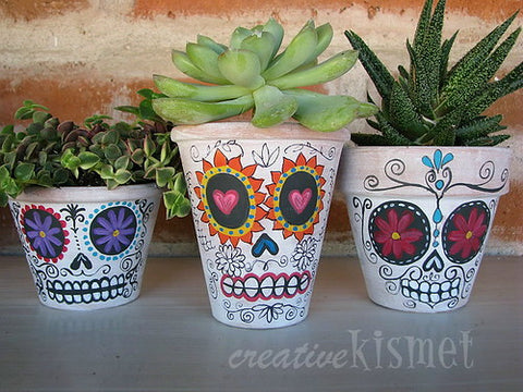 Happy Gardens - Day of the Dead Planters