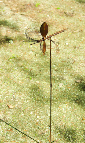 Happy Gardens - Dragonfly with Spinning Wings Garden Stake