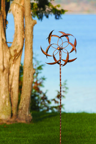 Happy Gardens - Feather Wind Spinner, 15"