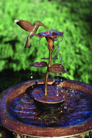 Happy Gardens - HUMMINGBIRD SOLID COPPER DRIPPER FOUNTAIN